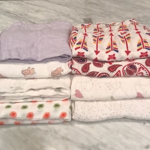Aden & Anais  Swaddles lot of 8.